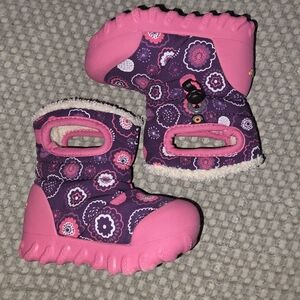 Bogs Pink and Purple Kids Rain & Snow Boots